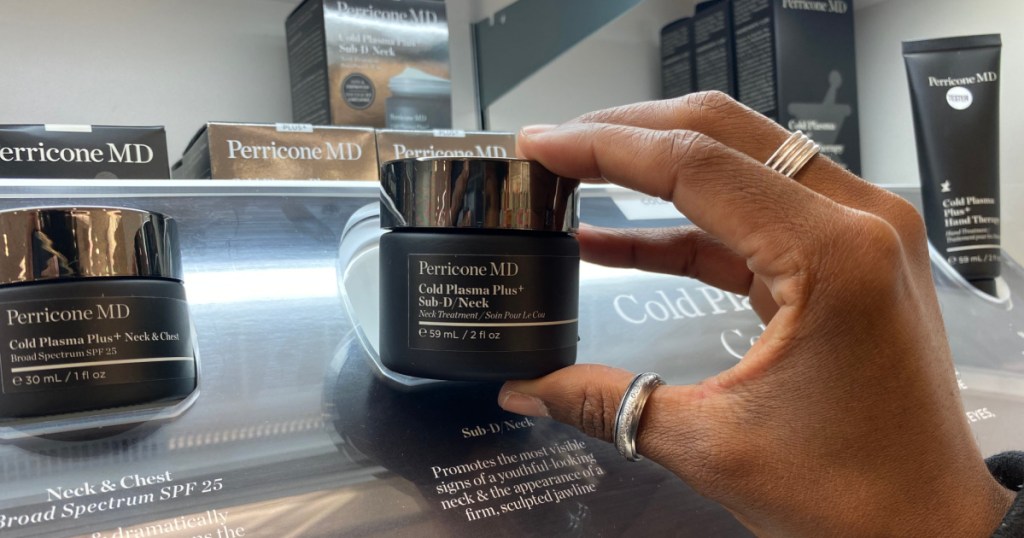 jar of perricone MD in hand in store