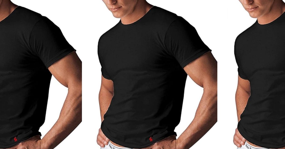 man wearing black Polo Ralph Lauren Undershirt