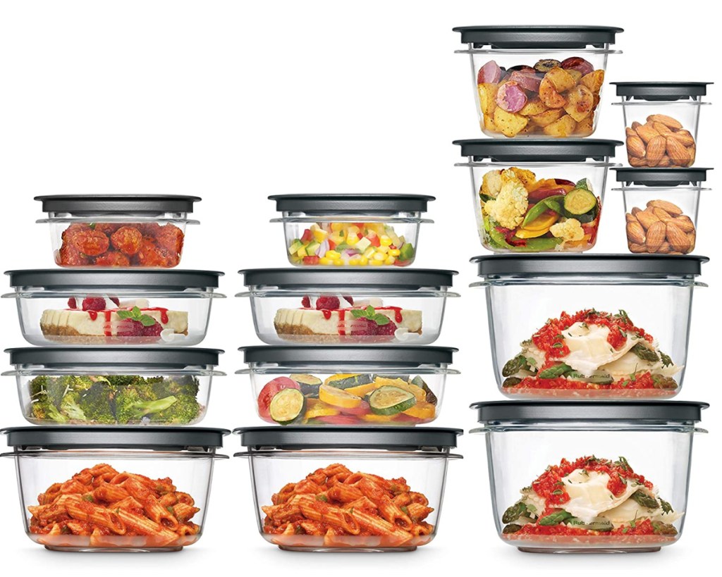 stacked food containers