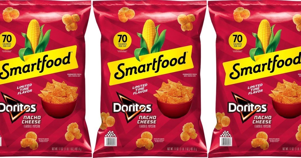 3 bags of Smartfood Doritos popcorn