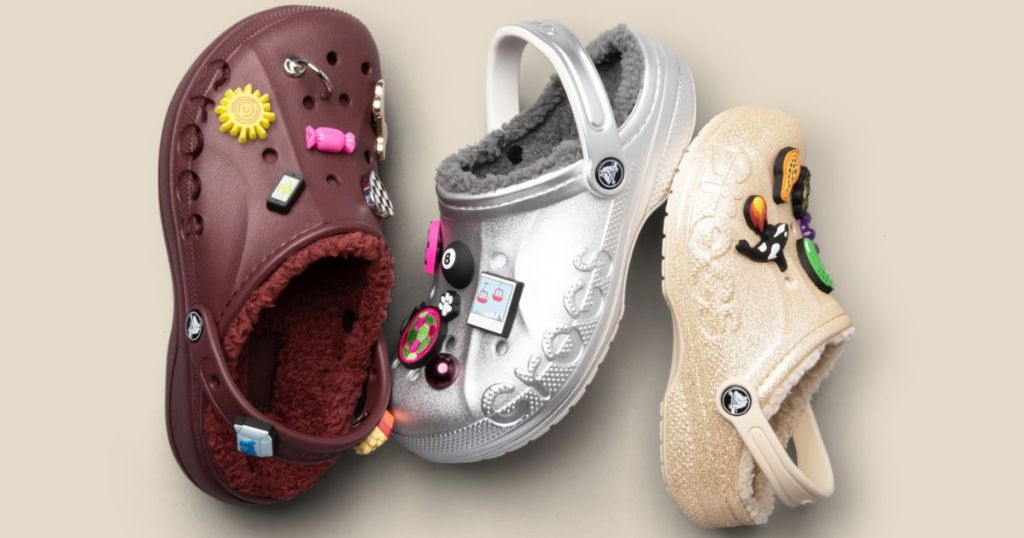 Crocs Lined Clogs in several colors with Jibbitz
