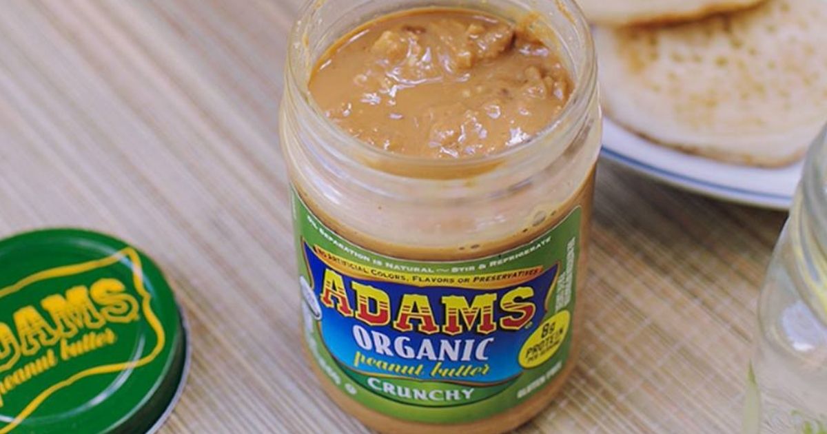jar of Adams peanut butter