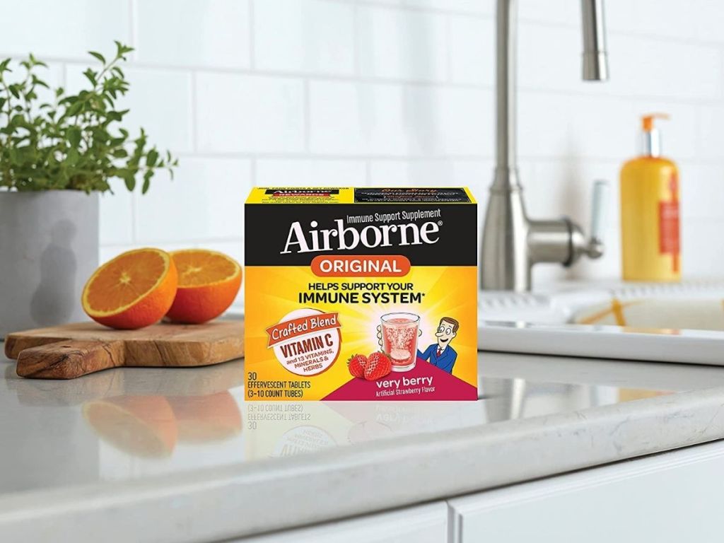Airborne original box on kitchen counter