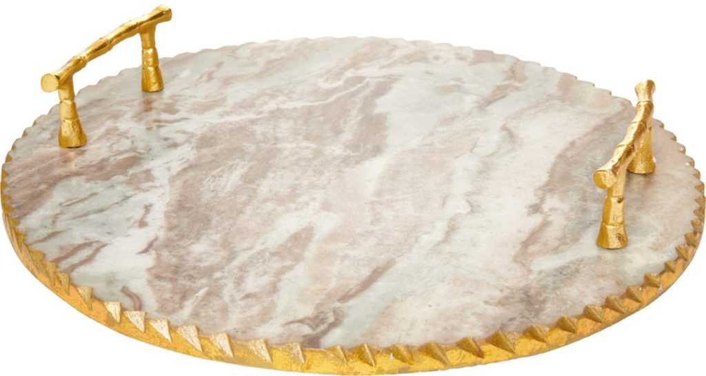 gold marble serving tray
