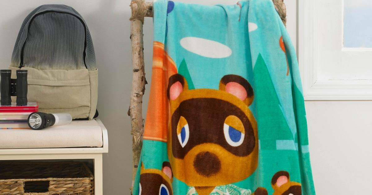 Animal Crossing Silk Throw Blanket