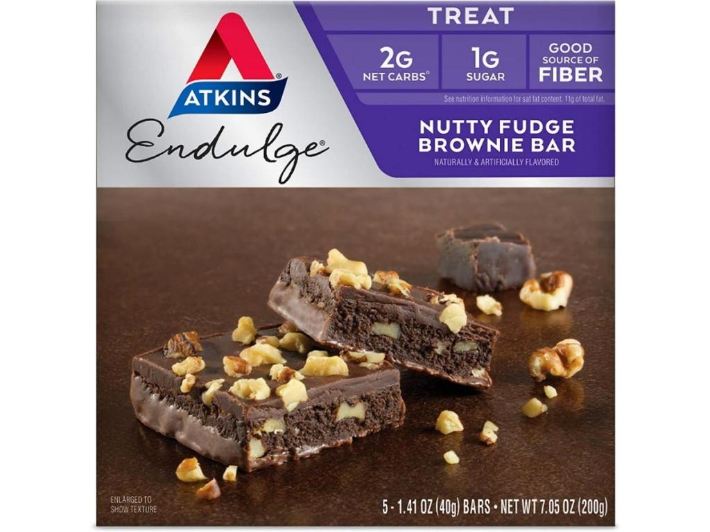 Atkins Endulge Treat Nutty Fudge Brownie Bar 5-Count