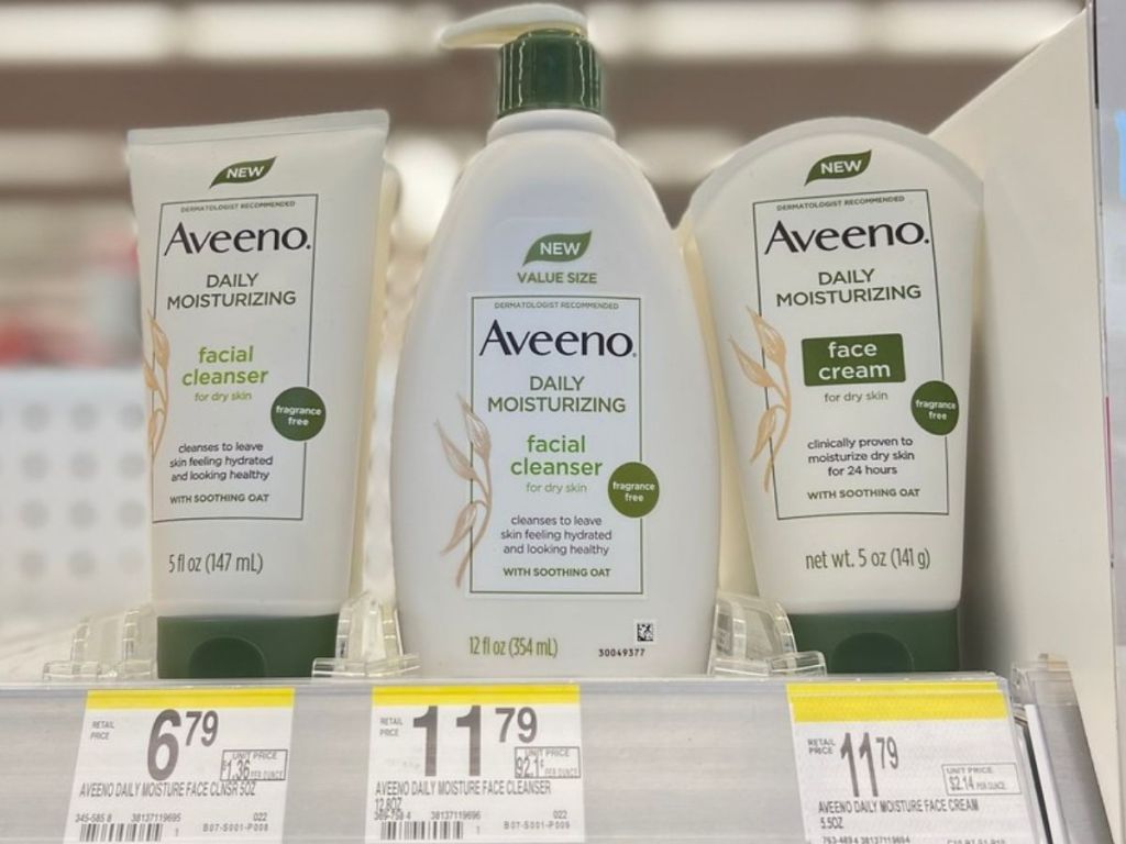 Aveeno Cleansers and Face Cream