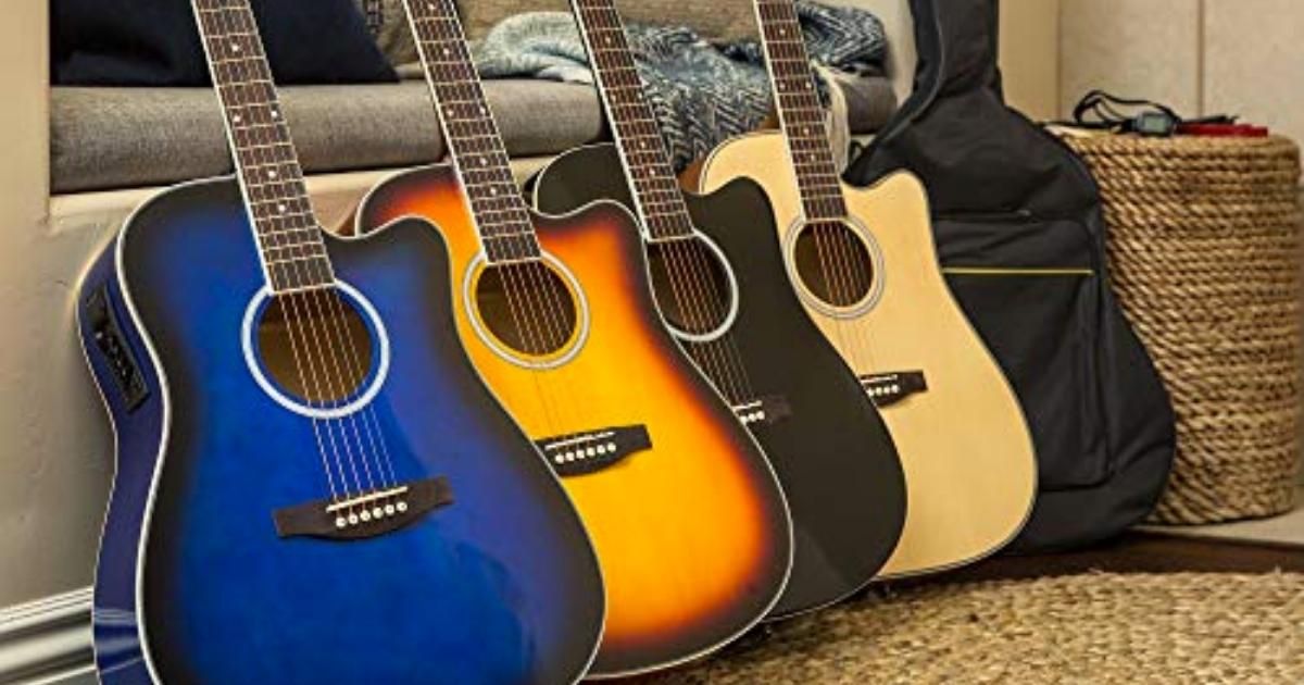 four best choice products guitars with case