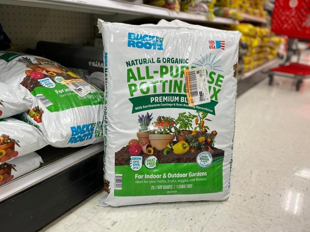 back to the roots all-purpose potting soil mix in store