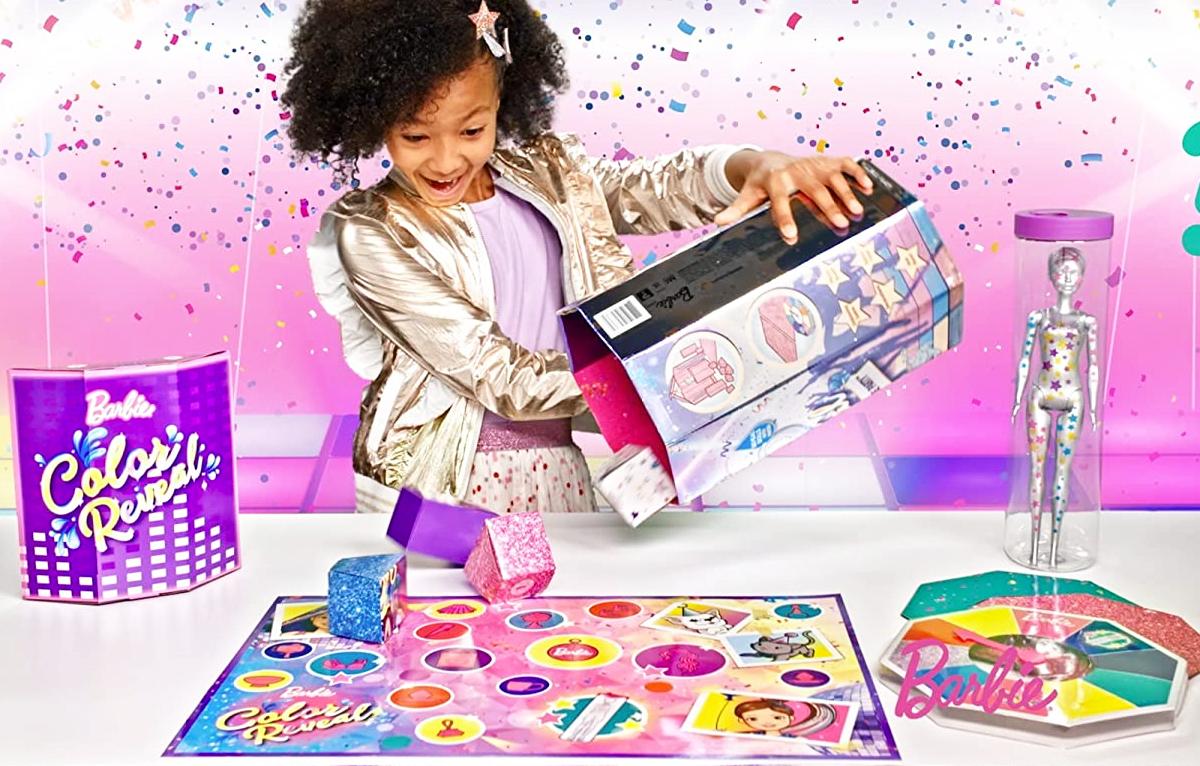 Barbie Color Reveal Surprise Party Game w/ Dolls & Accessories