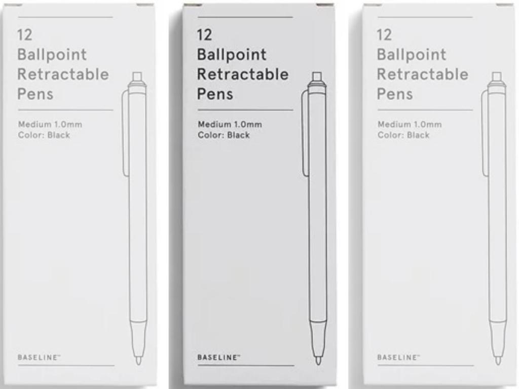 baseline ballpoint pens boxes