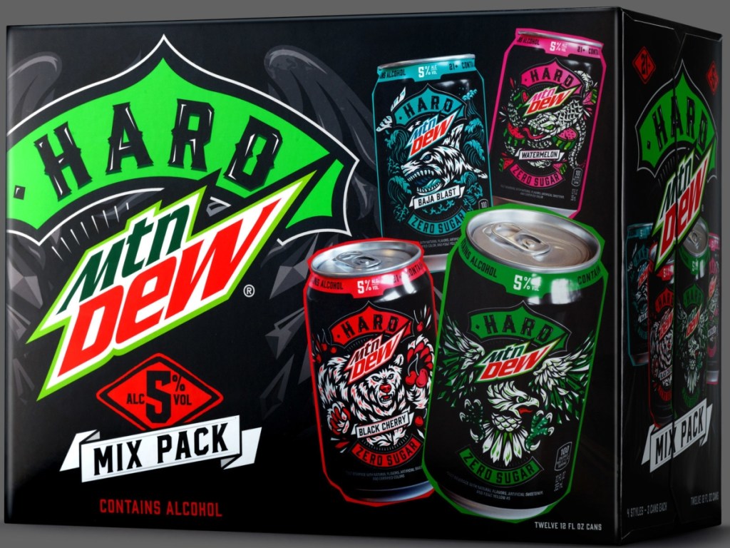 mix pack of hard mountain dew