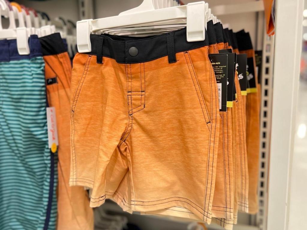 Art Class Boys Ombre Tie-Dye Hybrid Swim Shorts, Orange