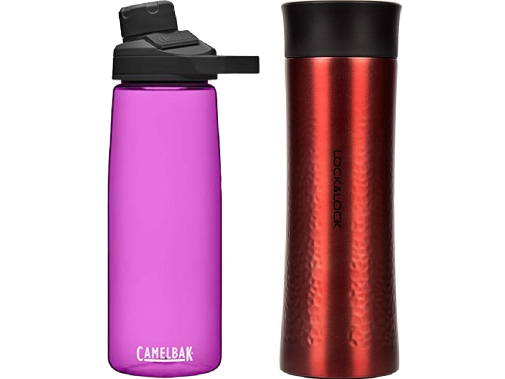 Camelbak and Lock & Lock water bottles
