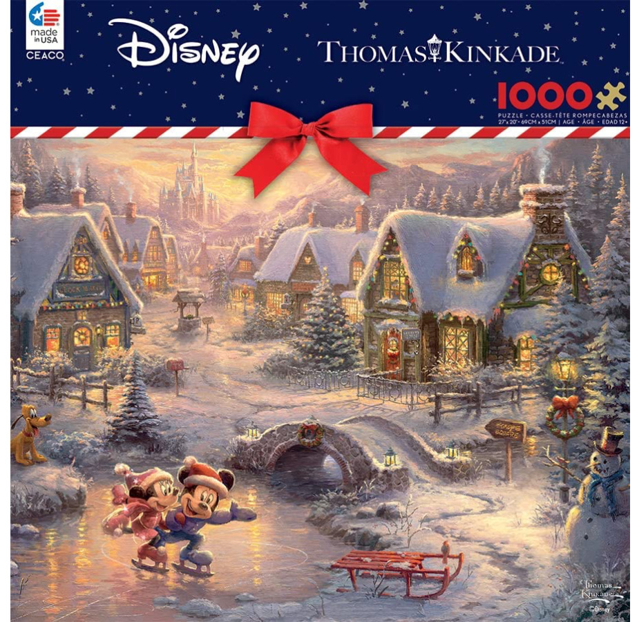 Ceaco - Thomas Kinkade - Mickey and Minnie Sweetheart Holiday 