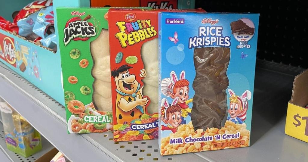 chocolate bunnies with cereal flavors