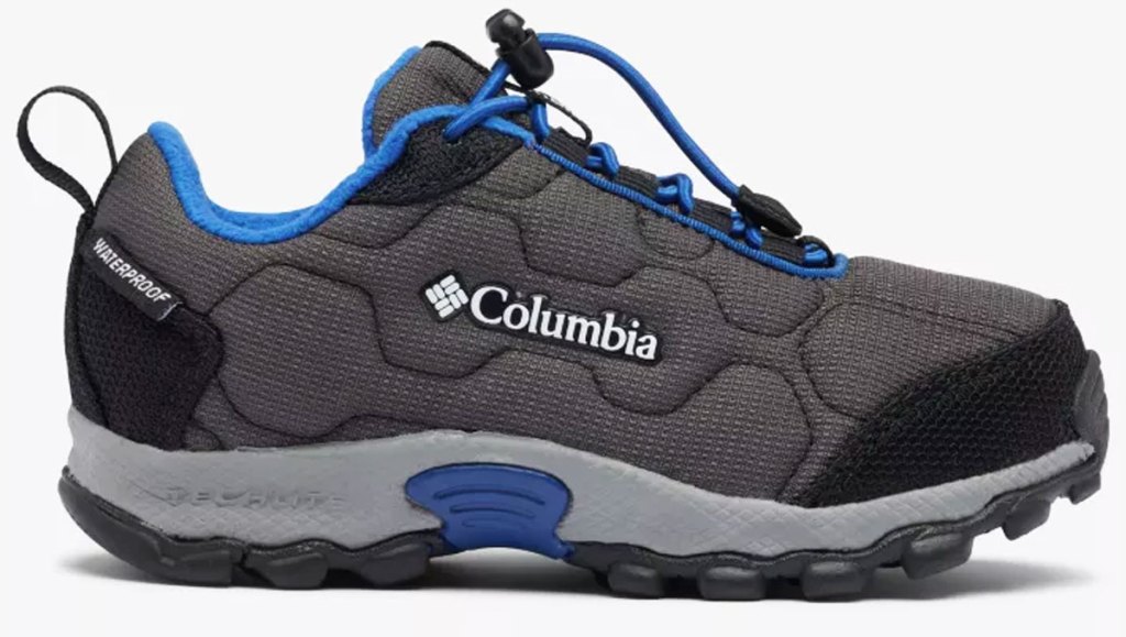 grey columbia kids shoe