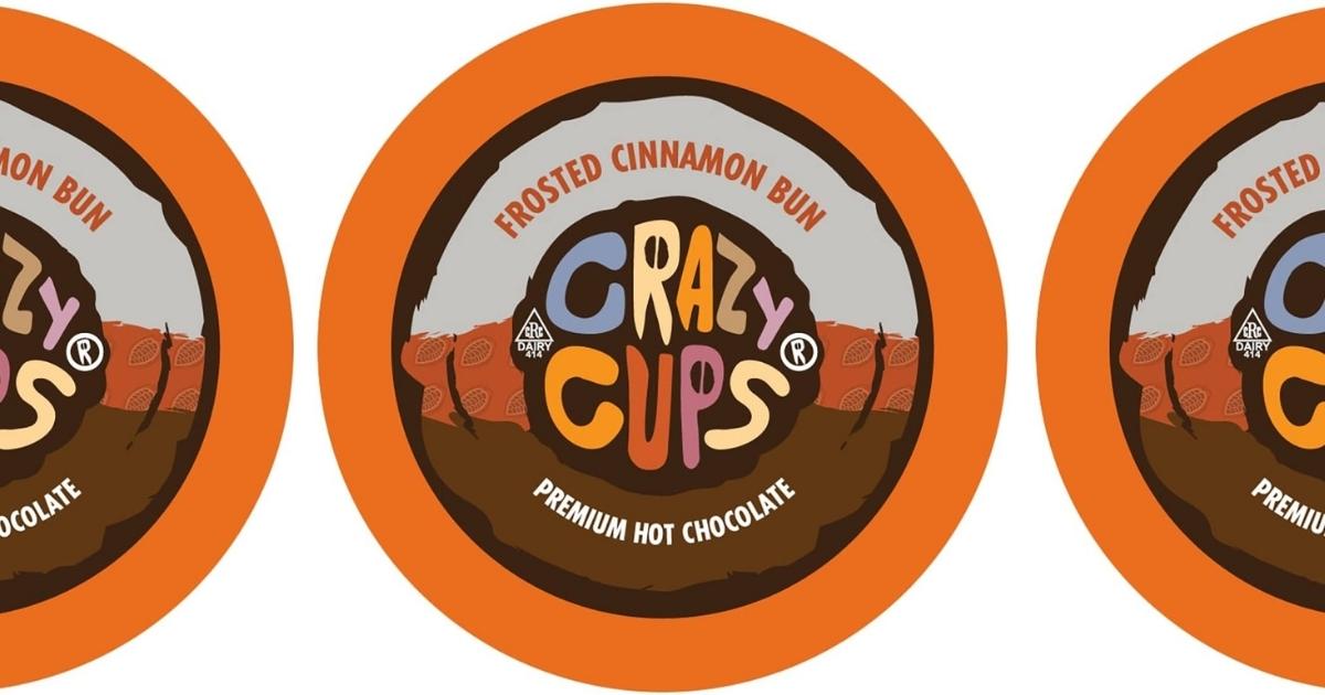 Crazy Cups K-Cup Hot Chocolate 22-Count Box in Cinnamon Bun