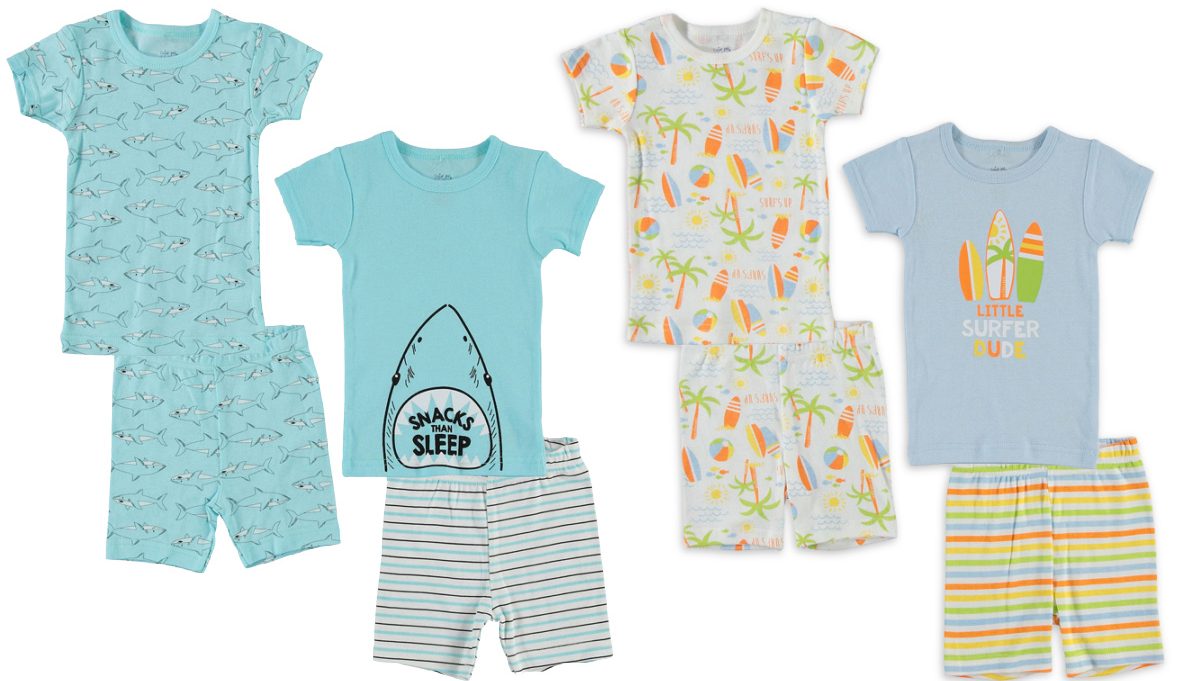 four boys pajama short sets
