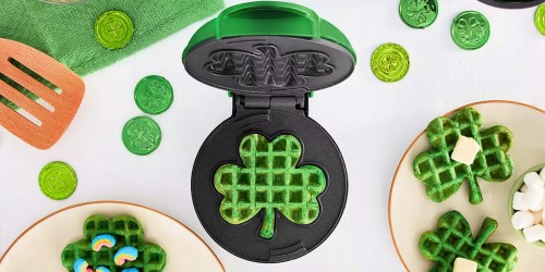 Dash Shamrock Mini Waffle Maker Only $10.39 | Perfect for St. Patrick’s Day!