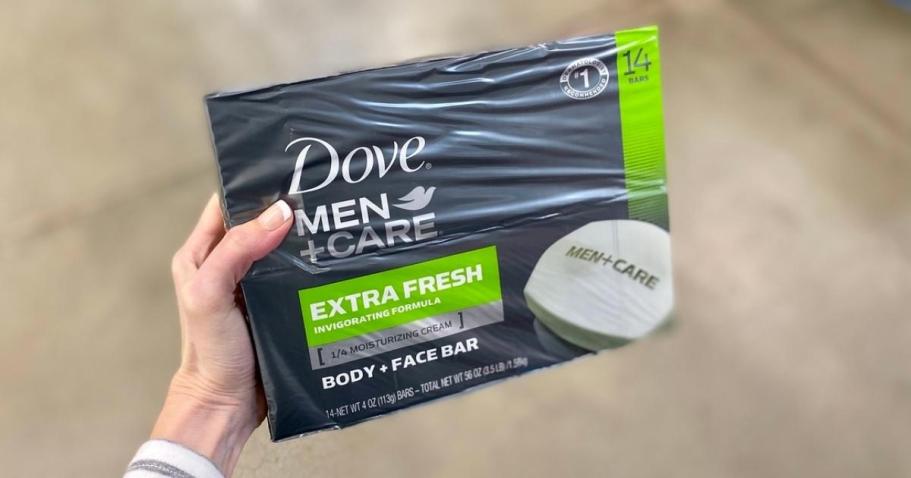 Dove Men+Care Bar Soap 14-Pack Just $10.91 Shipped on Amazon (Only 77¢ Each)