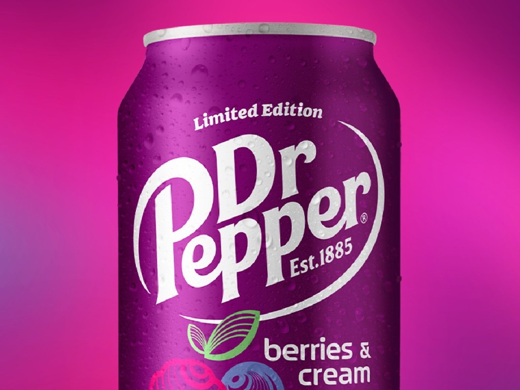 can of Dr. Pepper Berries & Cream soda