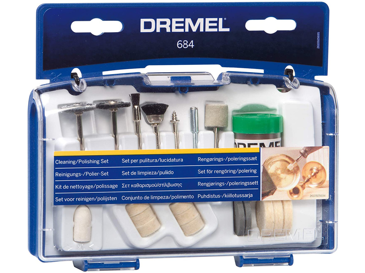 Dremel 684-01 20-Piece Cleaning & Polishing Rotary Tool Accessory Kit with Case