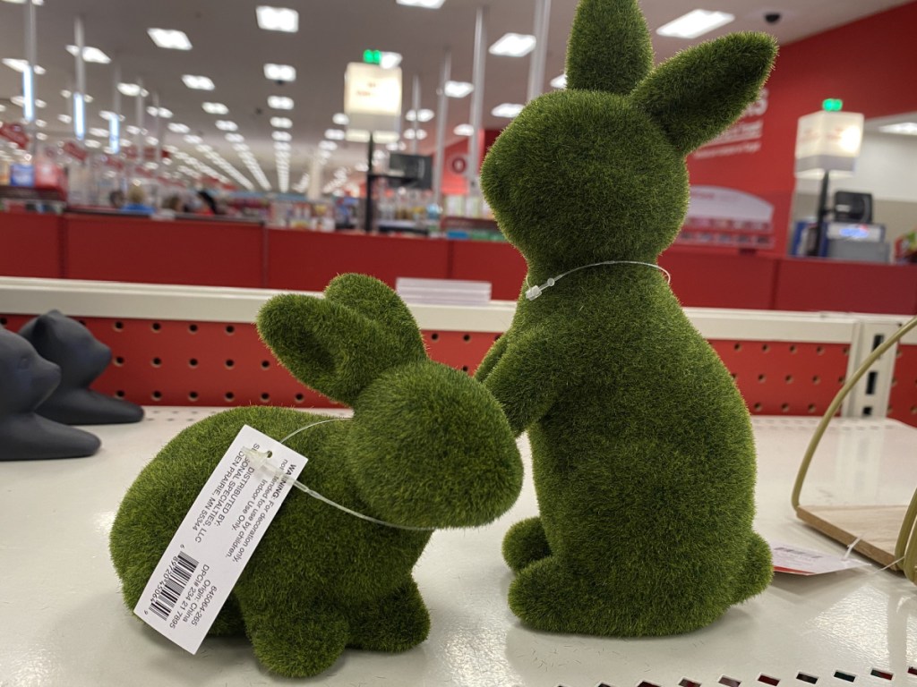 Faux Grass Easter Bunny 2 Pack