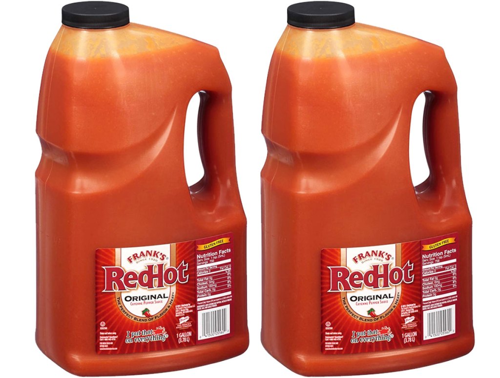 two jugs of Frank's RedHot