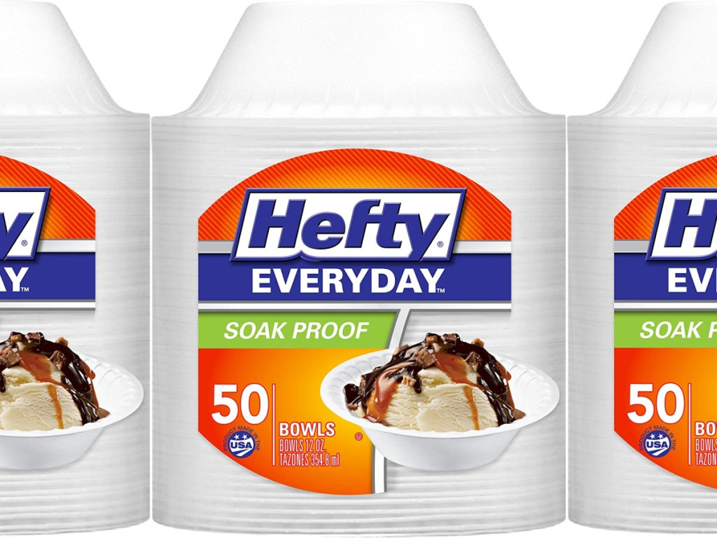 Hefty Everyday 50-Count 12oz Soak-Proof Foam Bowls