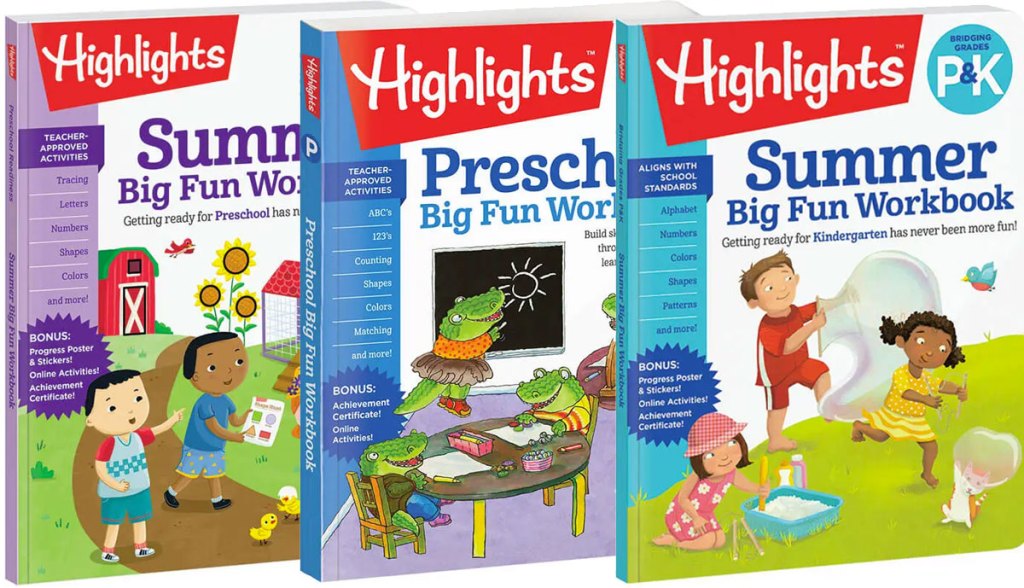 three highlights workbooks