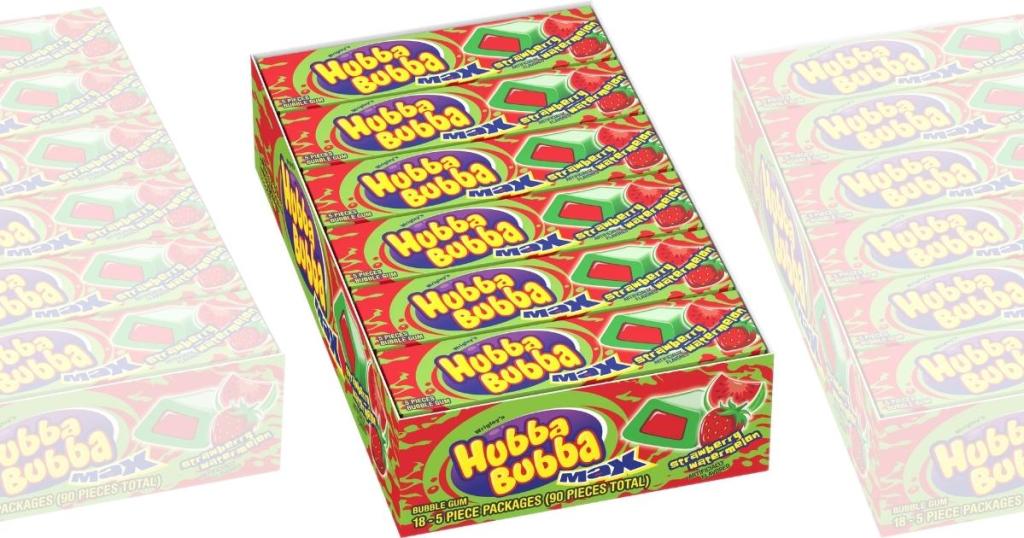 Hubba Bubba Max Bubble Gum Strawberry Watermelon 18-Pack