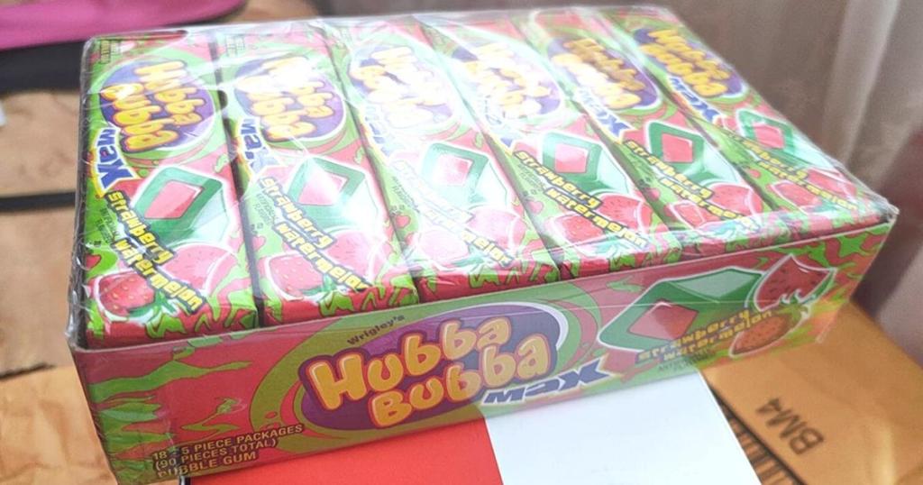 Hubba Bubba Max Bubble Gum Strawberry Watermelon 18-Pack