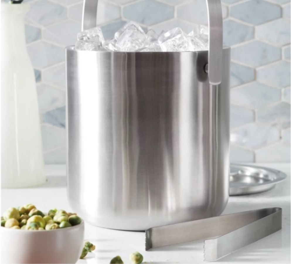 Stainless Steel Ice Bucket with tongs