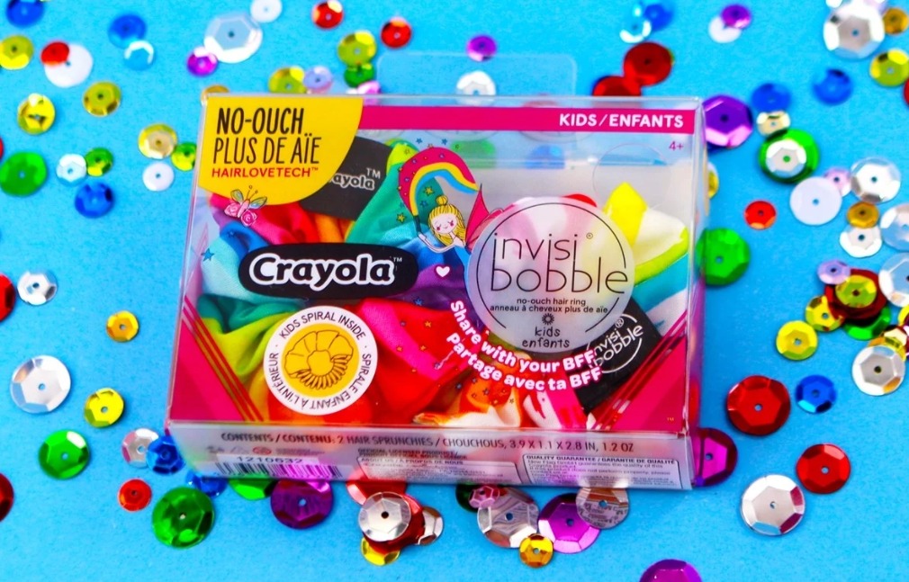 Invisibobble Scrunchie box with sequins around it