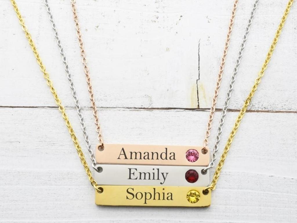 jane personalized birthstone and name necklaces
