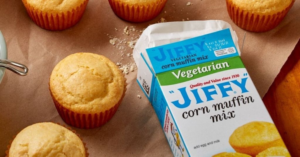 Jiffy box of corn muffin mix