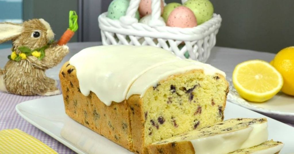 Jiffy Lemon Loaf with Blueberries
