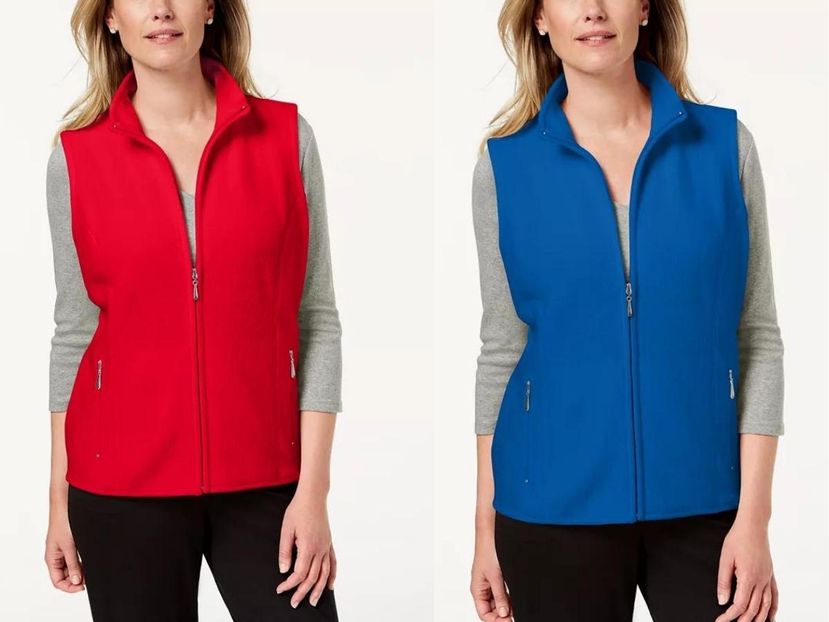 karen scott zero proof fleece jacket