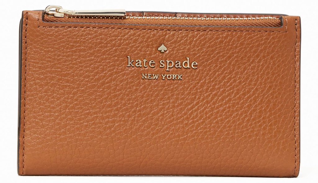 brown kate spade wallet