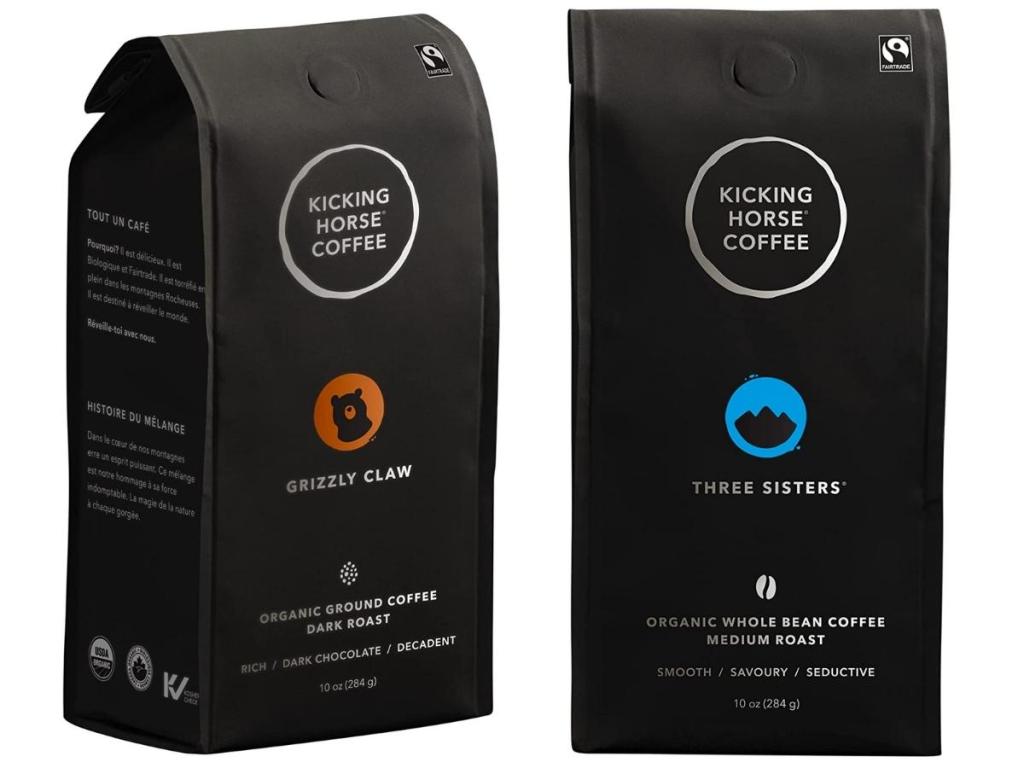 kicking horse grizzly claw and three sisters coffee