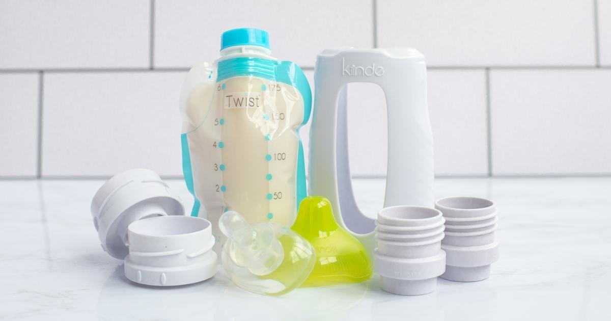 kiinde breastfeeding starting pack on counter