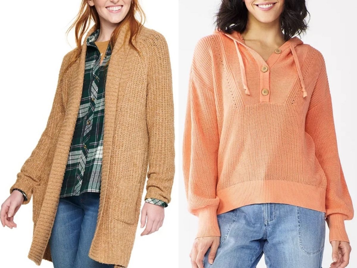 kohls womens sweaters and cardigans