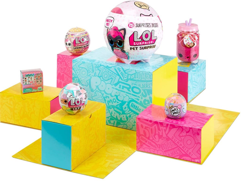 kids toy gift box and various toys