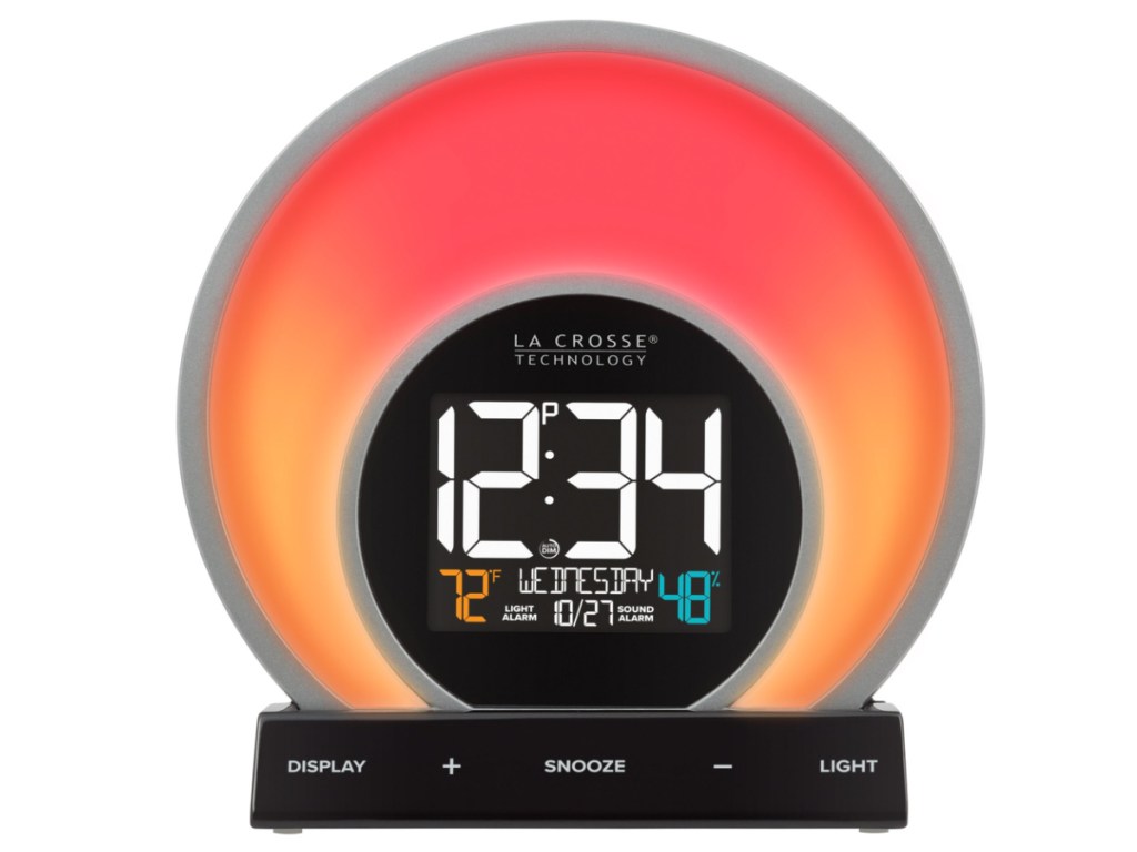 La Crosse Technology Digital Soluna Sunrise & Sunset LCD Light Alarm Clock w/ USB port