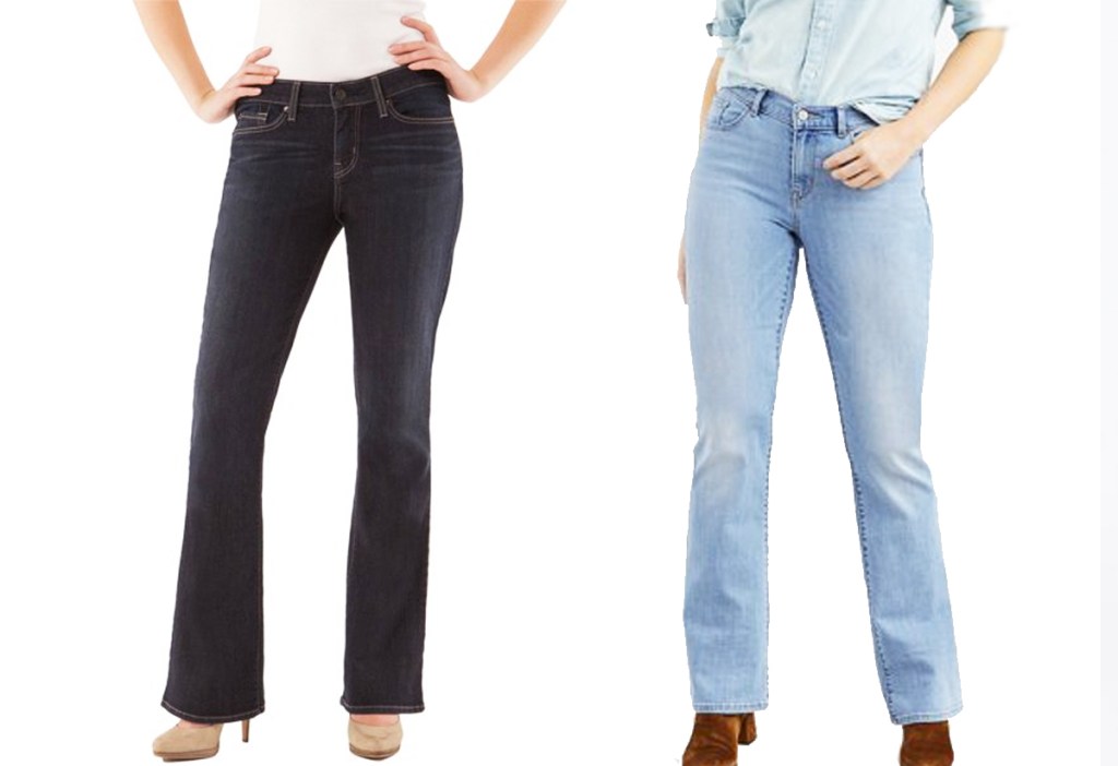 two women modeling levis jeans