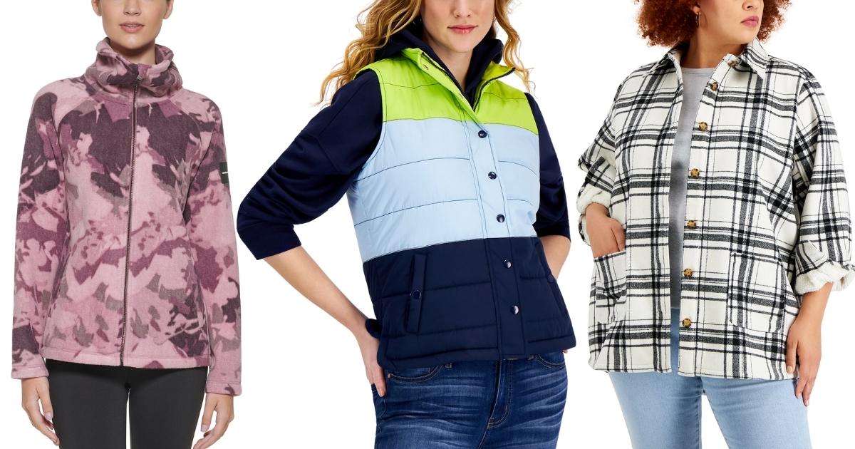 macy's women's pullover, vest, and plus size jacket