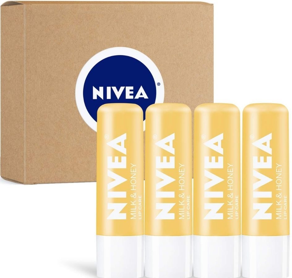 Nivea Milk & Honey Lip Care 4-pack