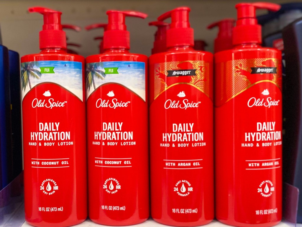 Old Spice Daily Hydration Hand & Body Lotion for Men 4 Pack