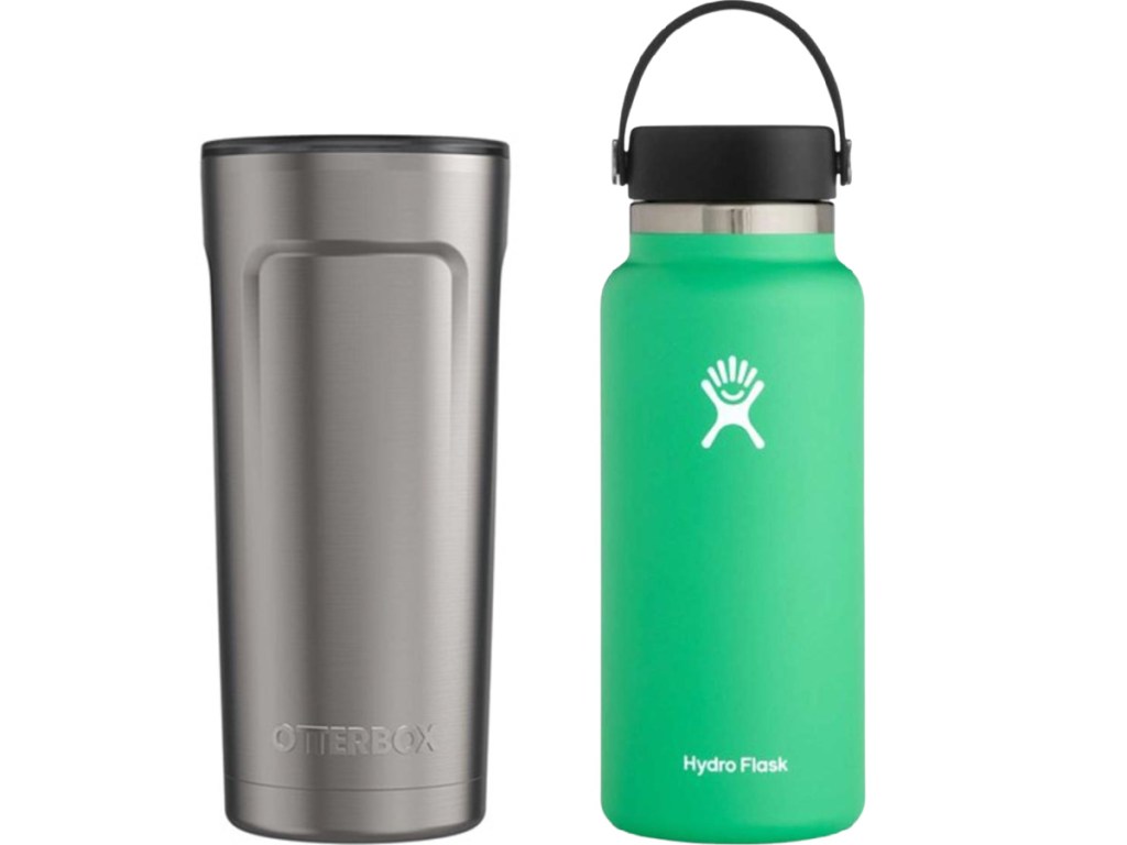 OtterBox Elevation Tumbler 20oz and Hydro Flask Wide Mouth Insulated Bottle 32oz